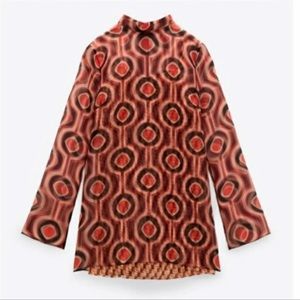 Zara printed organza dress NWT bloggers favorite